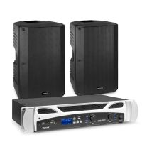 Vonyx set met 2x passieve speakers en versterker - 800W - 12 Inch - Bluetooth