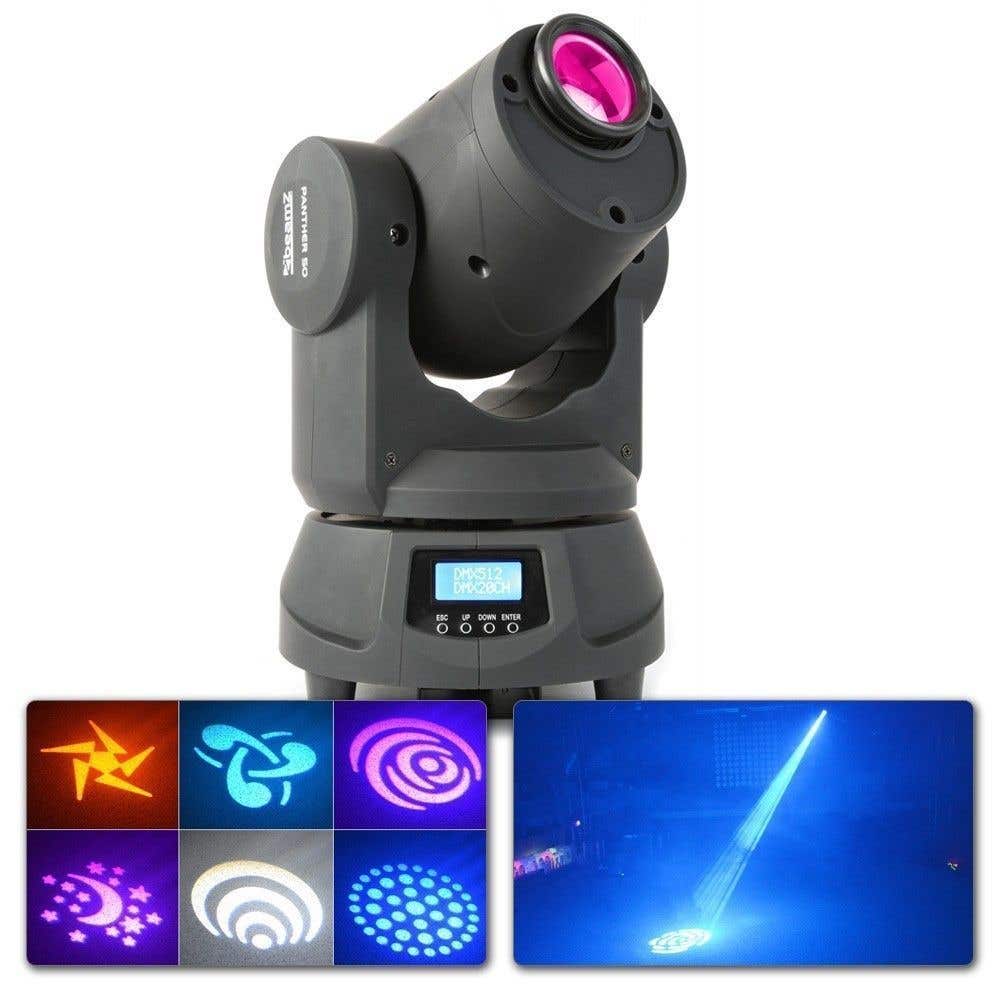 BeamZ Panther 50 LED spot movinghead met Gobo's en DMX