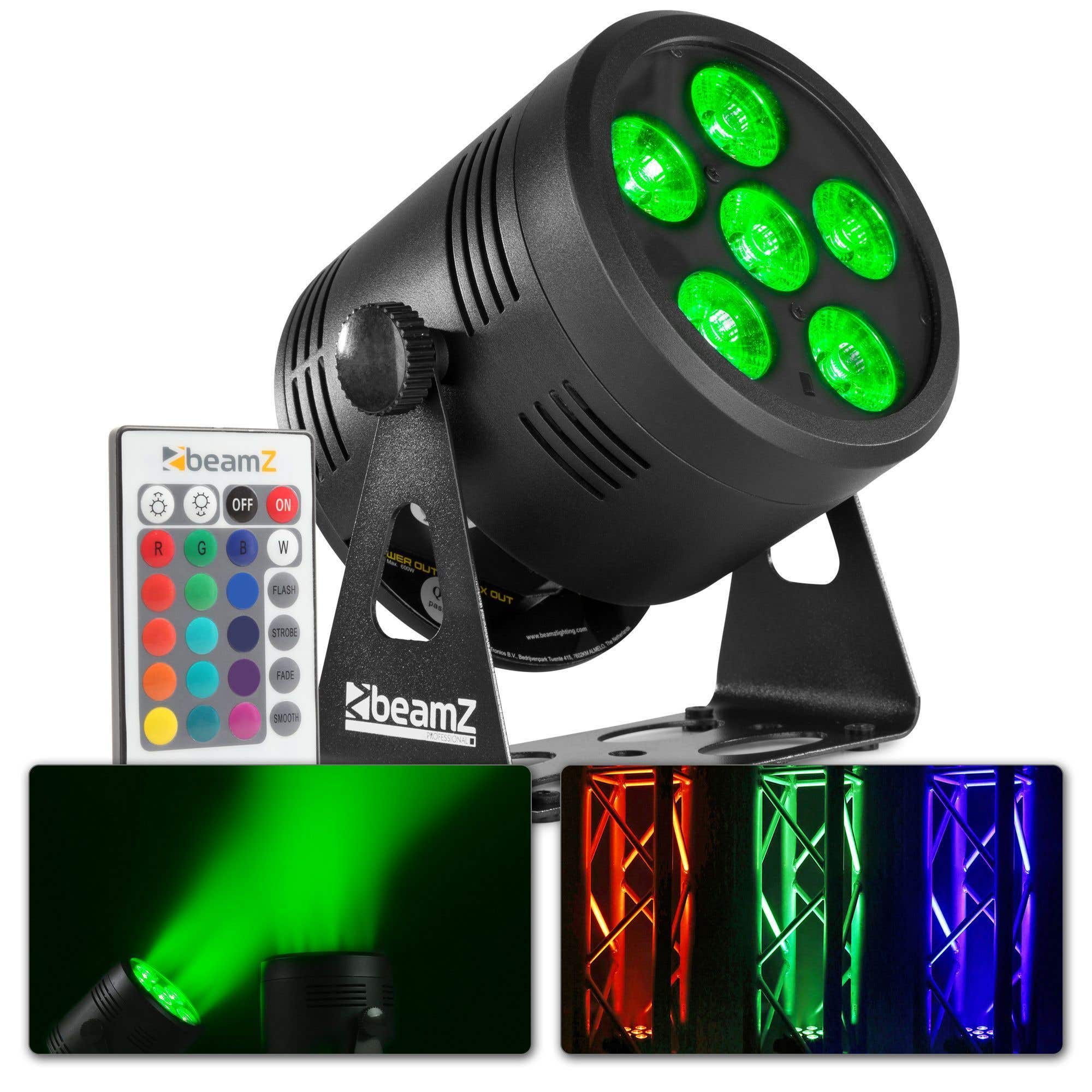 BeamZ BBP66 Uplight met accu en 6x 6W LED's
