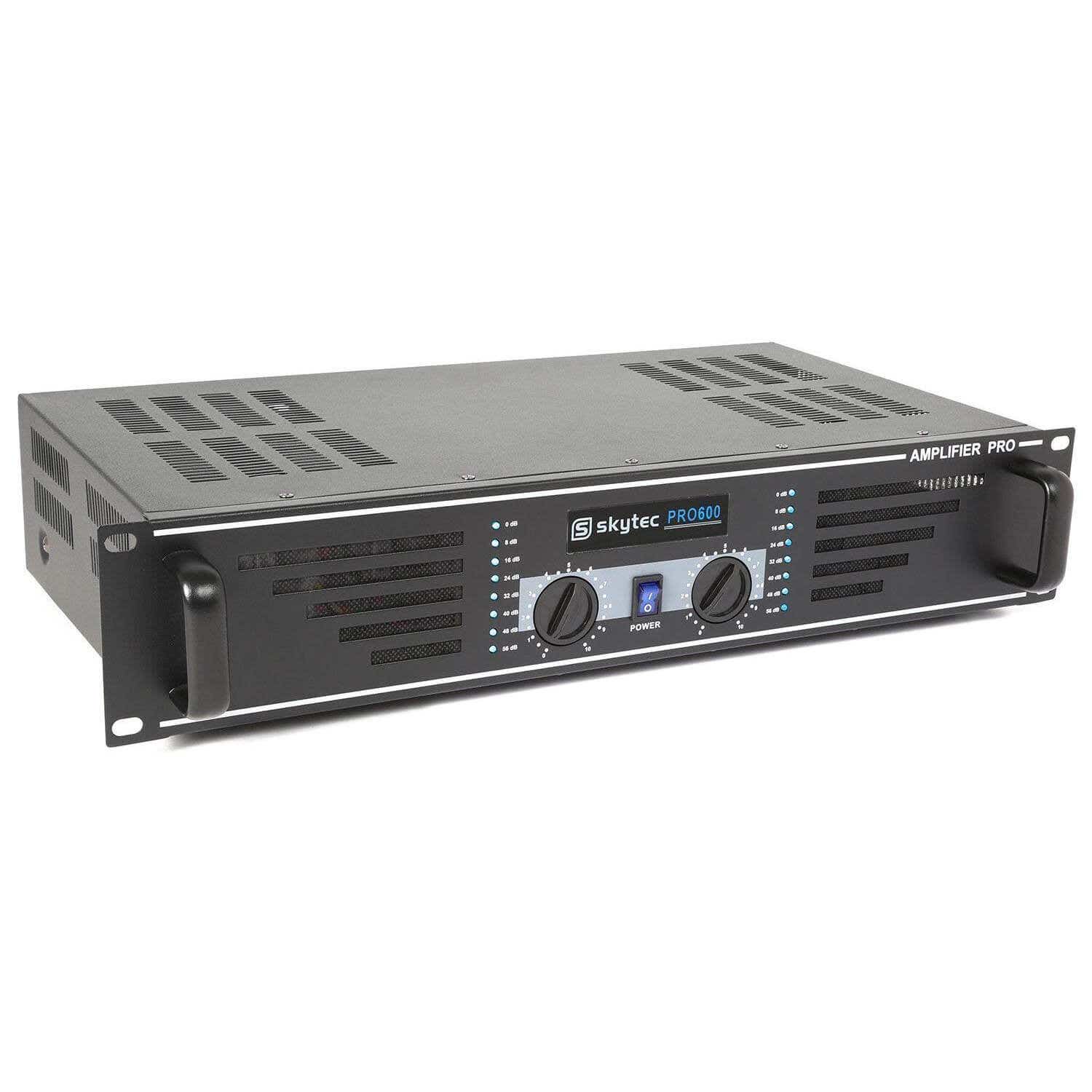 SkyTec SKY-600B versterker 2x 600W - Zwart