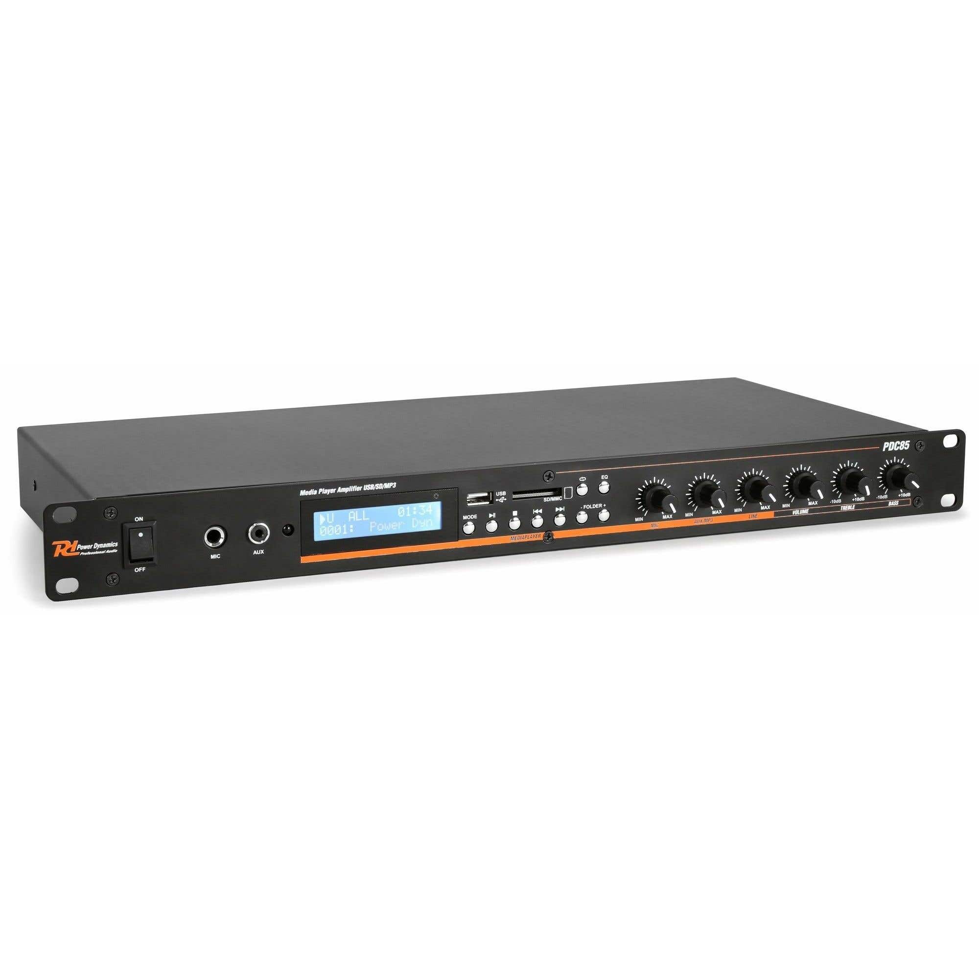 Power Dynamics PDC85 Bluetooth / USB / SD Mediaspeler met versterker
