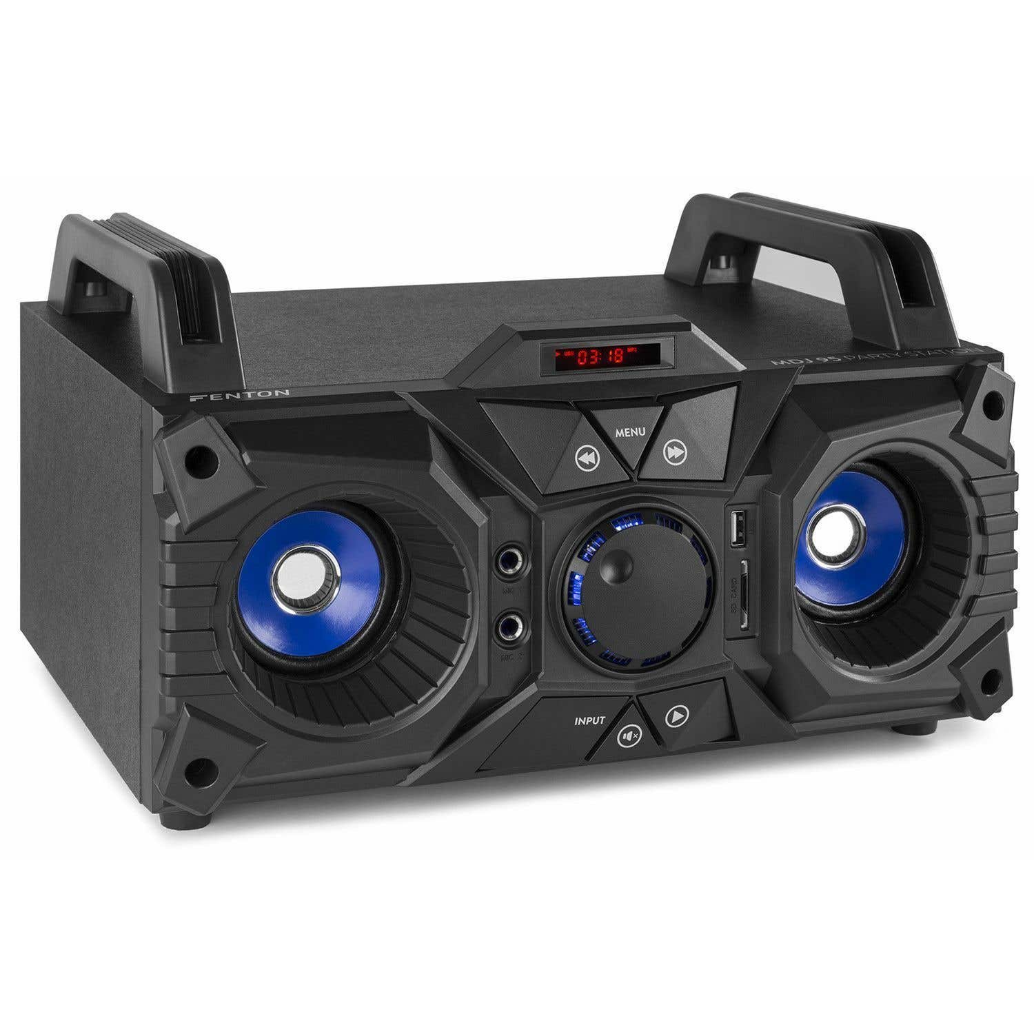 Fenton MDJ95 100W Partystation op accu met Bluetooth en USB/SD