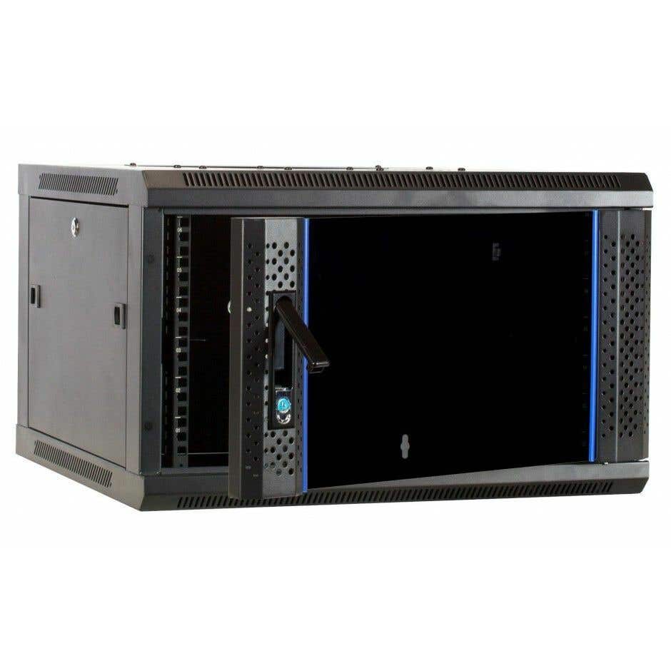Extra diepe 6U Patchkast - 19 inch serverkast met glazen deur - 50cm diep