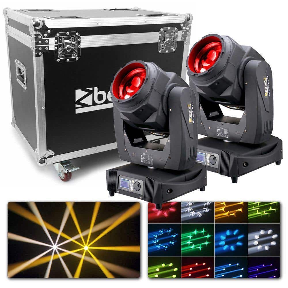 BeamZ 7R Movingheads (Set van twee in Flightcase)