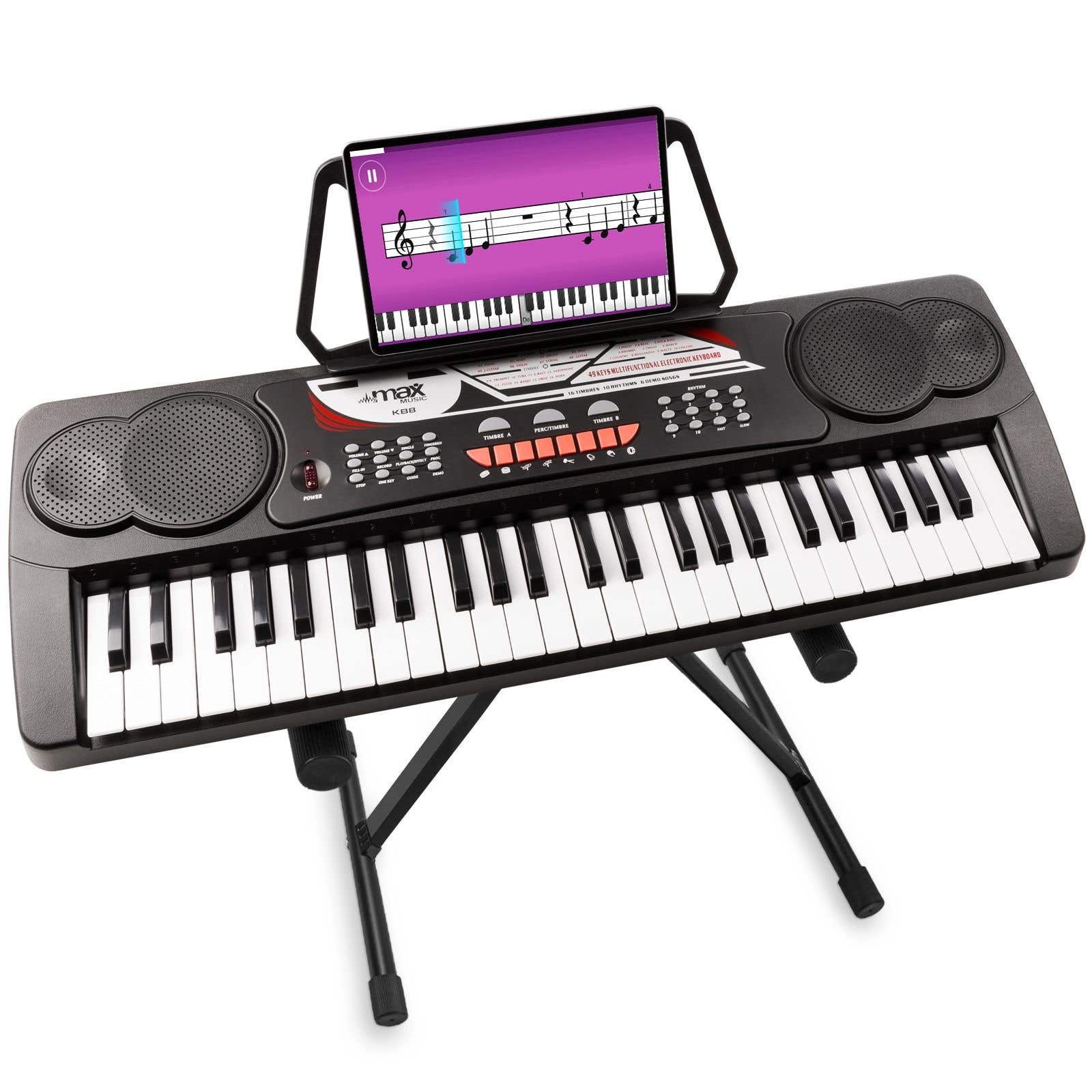 MAX KB8 keyboard met 49 toetsen en keyboard standaard