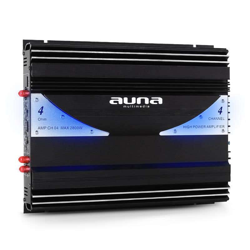 Auna 4-kanaals 2800 Watt auto versterker