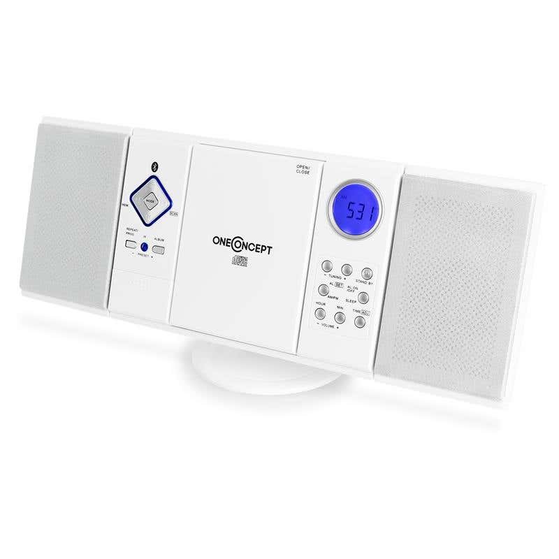 OneConcept V-12 Stereoset met Bluetooth, USB/SD MP3, CD en AUX - Wit