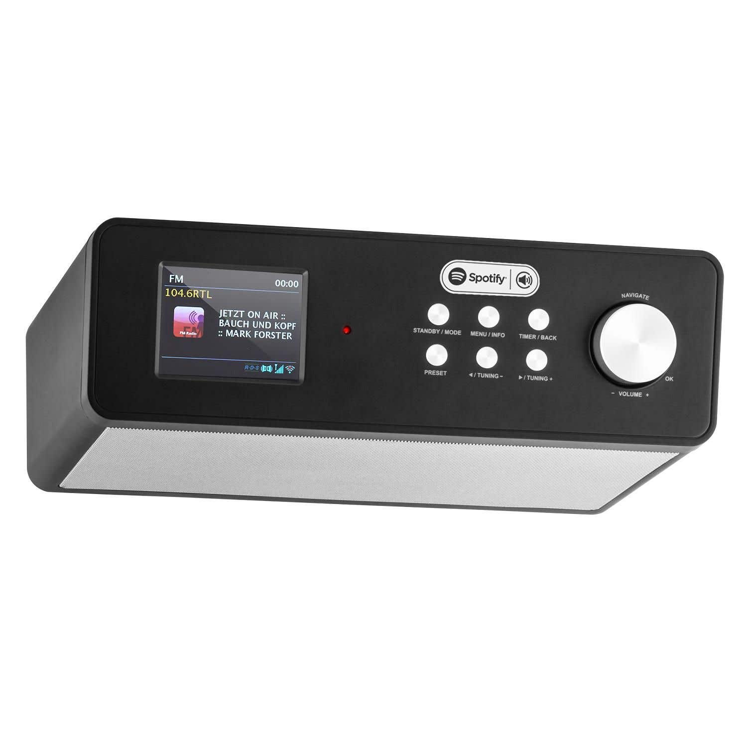 Auna KR200 keukenradio zwart met DAB+, WiFi, Spotify, USB