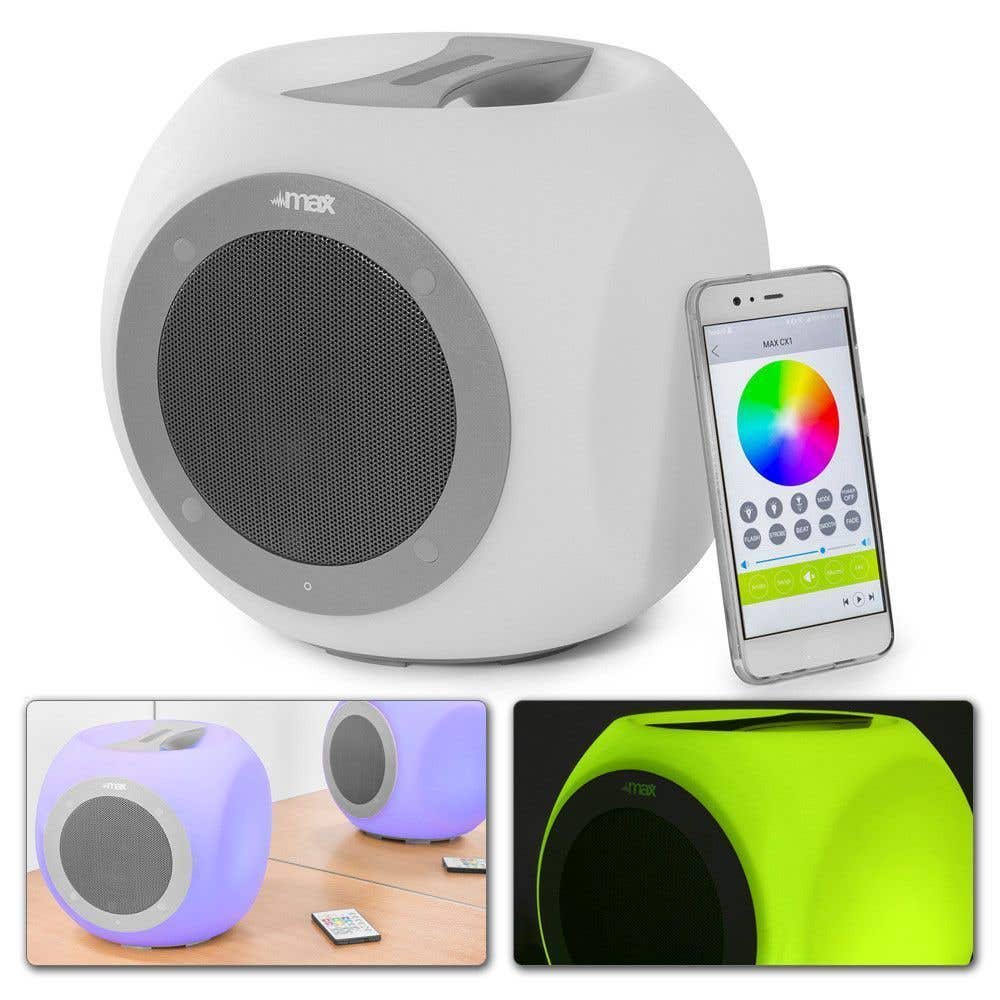 MAX CX1 LED LightCube bluetooth speaker