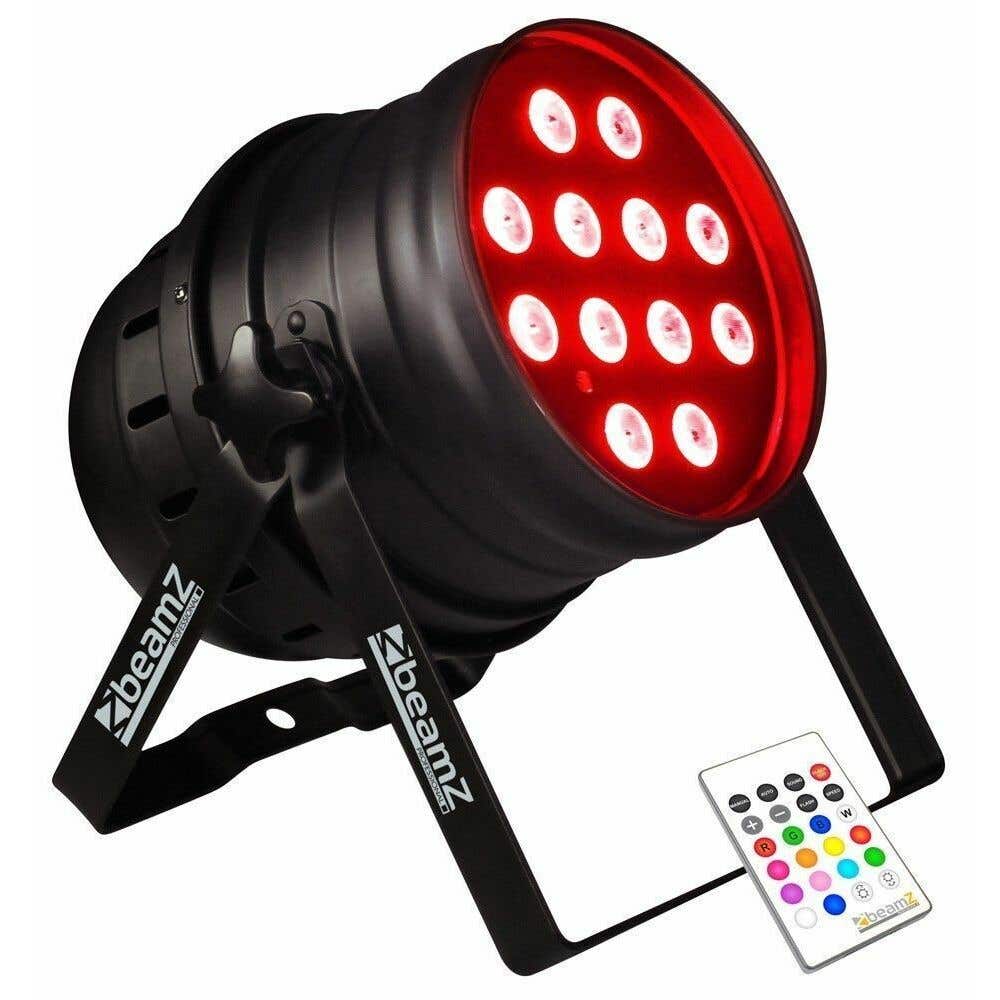 BeamZ Aluminium LED PAR64 12 x 10W RGB met afstandsbediening en DMX