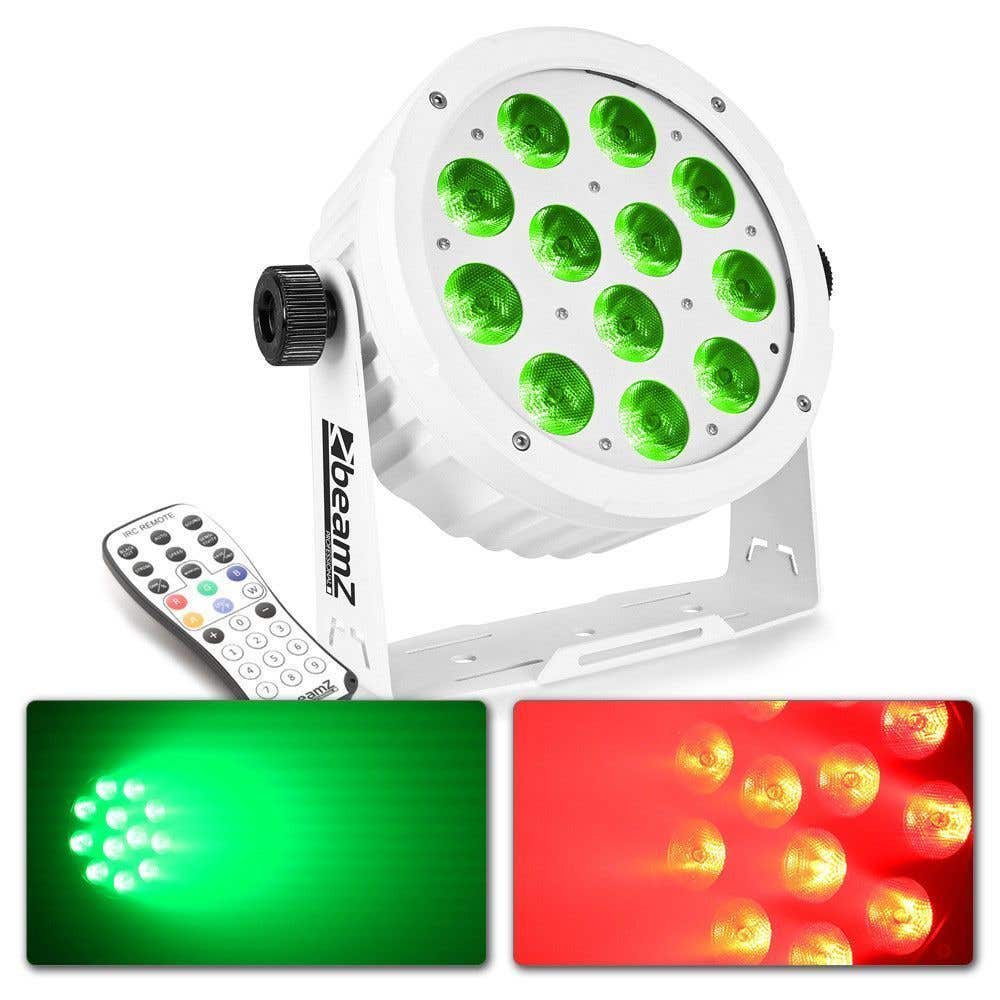 BeamZ BAC506W Witte Aluminium LED PAR 12x 18W incl. remote
