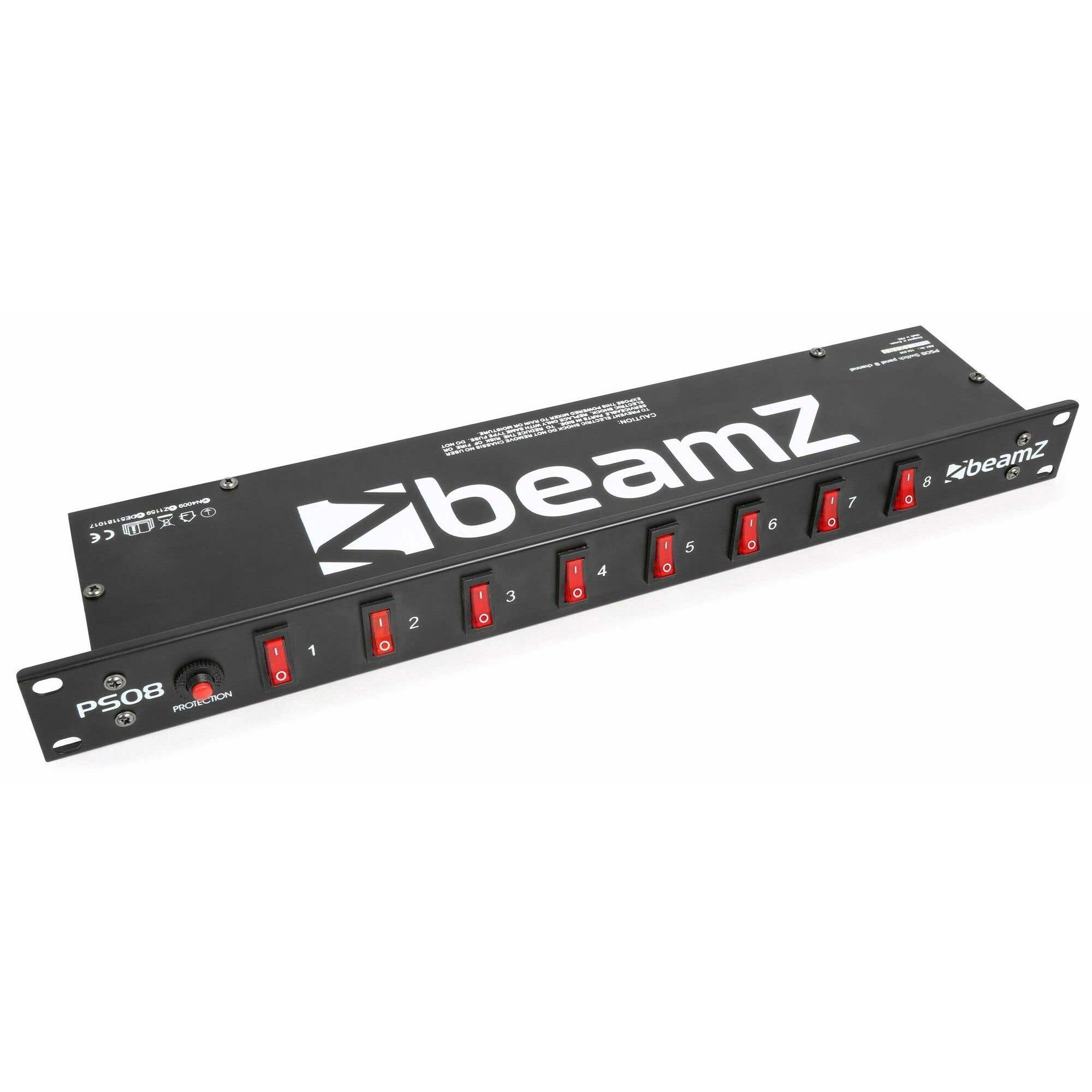 BeamZ PS08 Schakelpaneel 8 kanaals IEC contactdozen