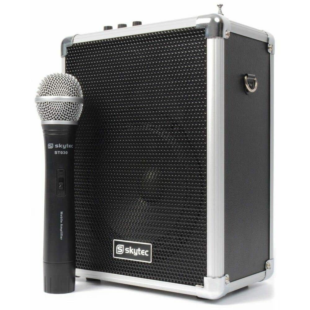 SkyTec ST030 Draagbare Speaker met USB / SD / MP3 en Draadloze microfoon