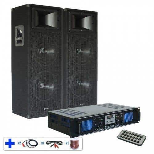 SPL2000MP3 DJ PA versterker met ingebouwde USB / MP3 / SD Speler met een paar SM212 luidspreker boxen 2000W