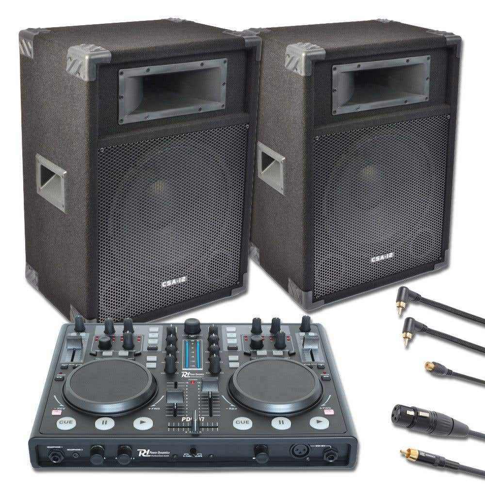 Power Dynamics PDC-07 Actieve DJ Controller Set CSA12 - 1200W