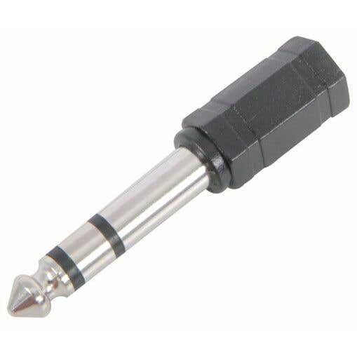 Verloop: 6.3mm stereo jackplug - 3.5mm stereo jackplug