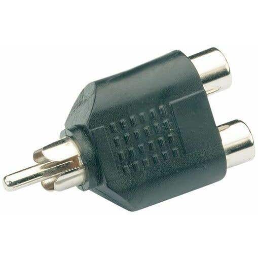 Verloop: RCA / Tulp Male naar 2 x RCA / Tulp Female