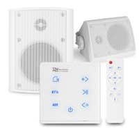 Power Dynamics set van 2 BGO40 speakers met de A50W inbouw versterker - Bluetooth - 2x 20W - Wit