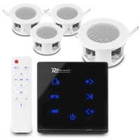 Power Dynamics set van 4 CSBA3L plafondspeakers met de A50B inbouw versterker - Bluetooth - 2x 20W