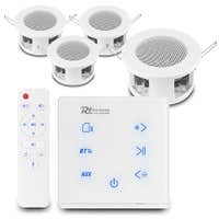 Power Dynamics set van 4 CSBA3L plafondspeakers met de A50W inbouw versterker - Bluetooth - 2x 20W