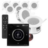 Power Dynamics set van 8 CSBA3L plafondspeakers met de B100B inbouw versterker - Bluetooth - 4x 25W