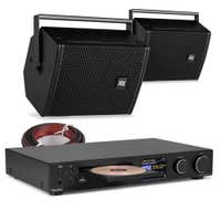 Power Dynamics PDW5B indoor muziekinstallatie - Met speakers en tuner - WiFi internetradio - Zwart