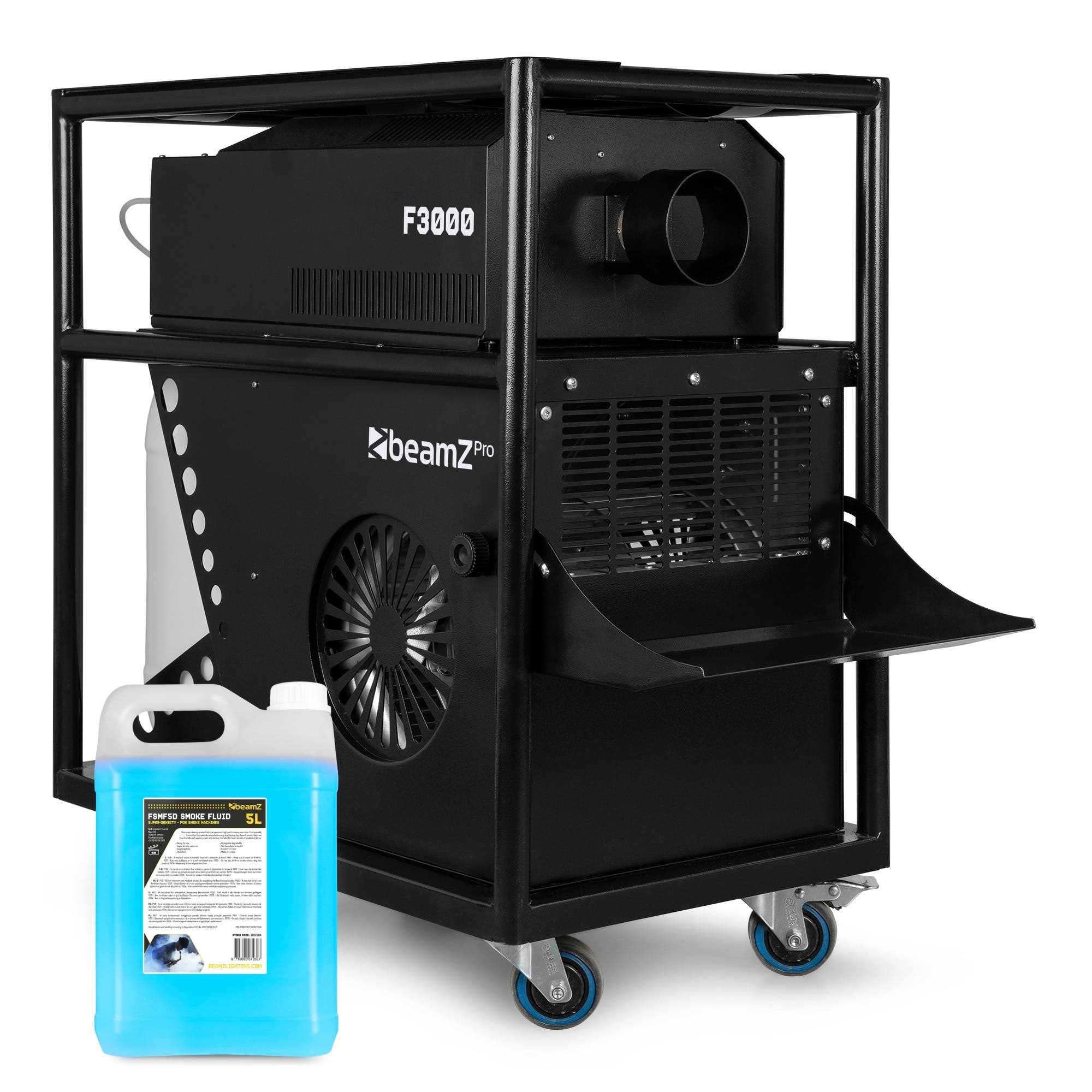 BeamZ Pro F3000 professionele hazer rookmachine - Rookmachine in flightcase - Met 5 liter - 3200W