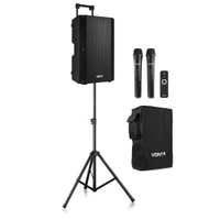 Vonyx VSA700 ABS 15" portable speaker met speakerbeschermhoes en statief - 1000W