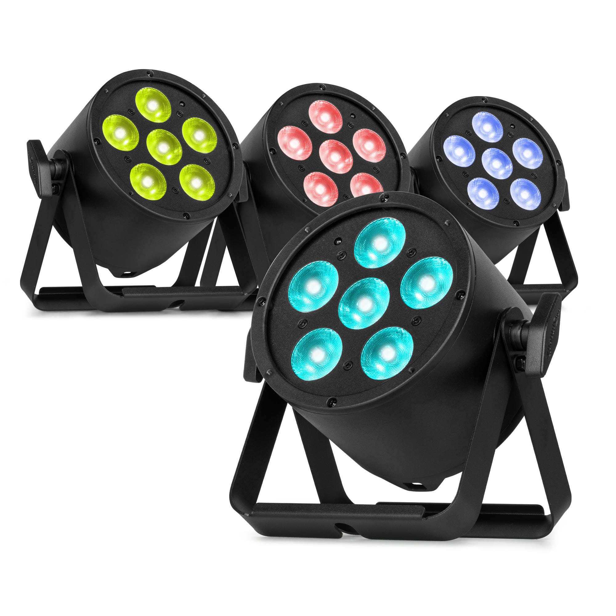 BeamZ Pro set van 4 BAC322 LED Parren - Pro Par met RGBALC LED’s - 6x 10W