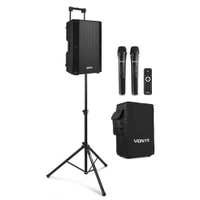 Vonyx VSA500 ABS 12" portable speaker met speakerbeschermhoes en luidsprekerstatief - 800W