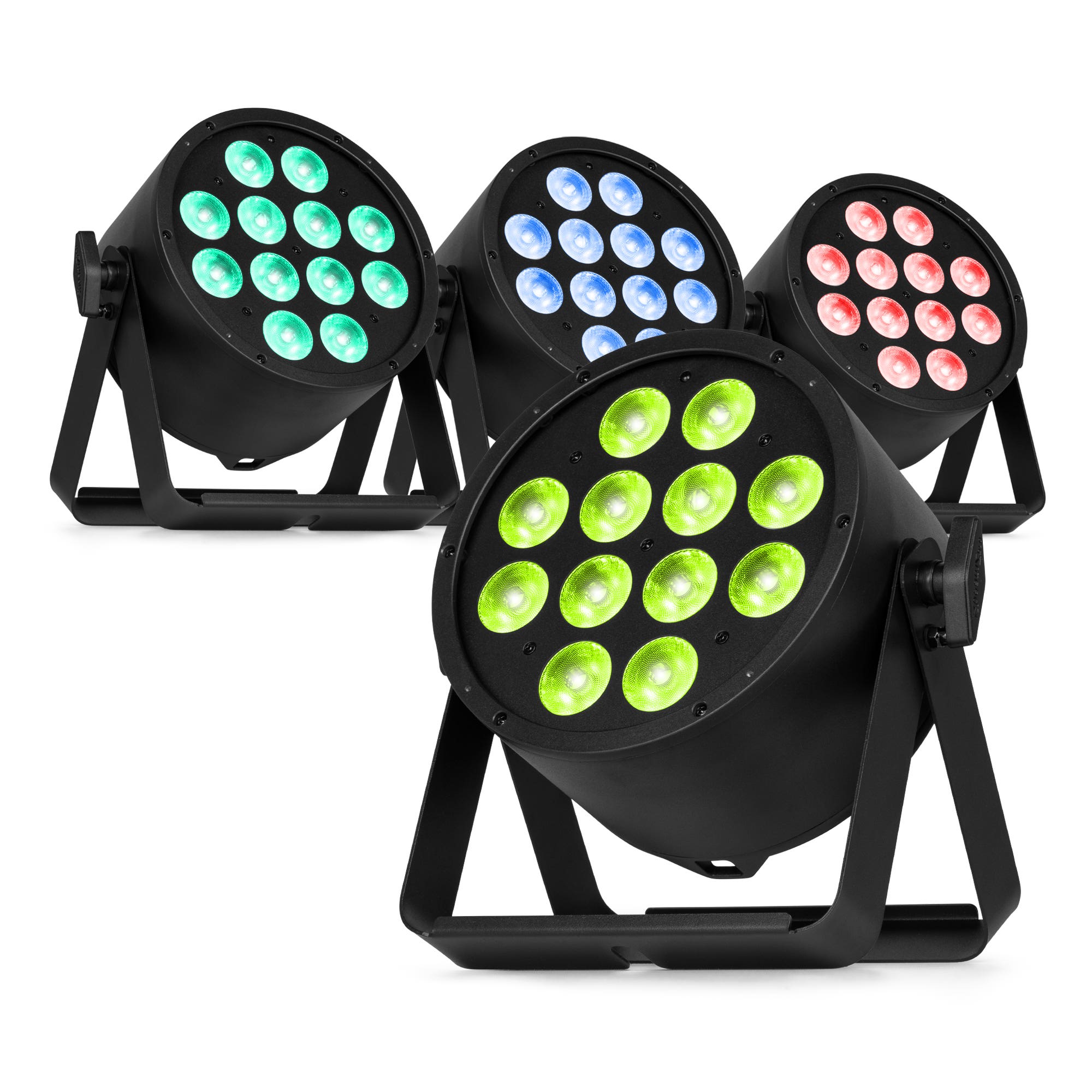 BeamZ Pro set van 4 BAC332 LED parren - ProPar met RGBALC LED’s - 12x 10W