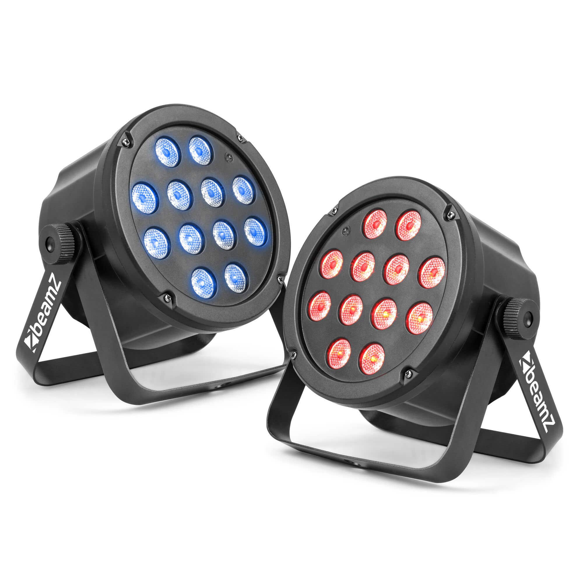 BeamZ set van 2 SlimPar35 LED PAR - Par spot 12x 3W RGB LED'S en DMX
