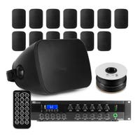 Power Dynamics professionele geluidsinstallatie - 14x speaker en 6-zone 100V versterker - Zwart