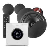 Power Dynamics Powerline B100W inbouw versterker met 4 plafondspeakers - 6.5 inch - 4x 25W - Zwart