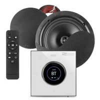 Power Dynamics Powerline B50W inbouw versterker met 2 plafondspeakers - 6.5 inch - 2x 25W - Zwart