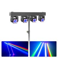 BeamZ ShowBar GO Shine - Moving head bar met standaard - Ingebouwde LED ringen - RGBW - 160W