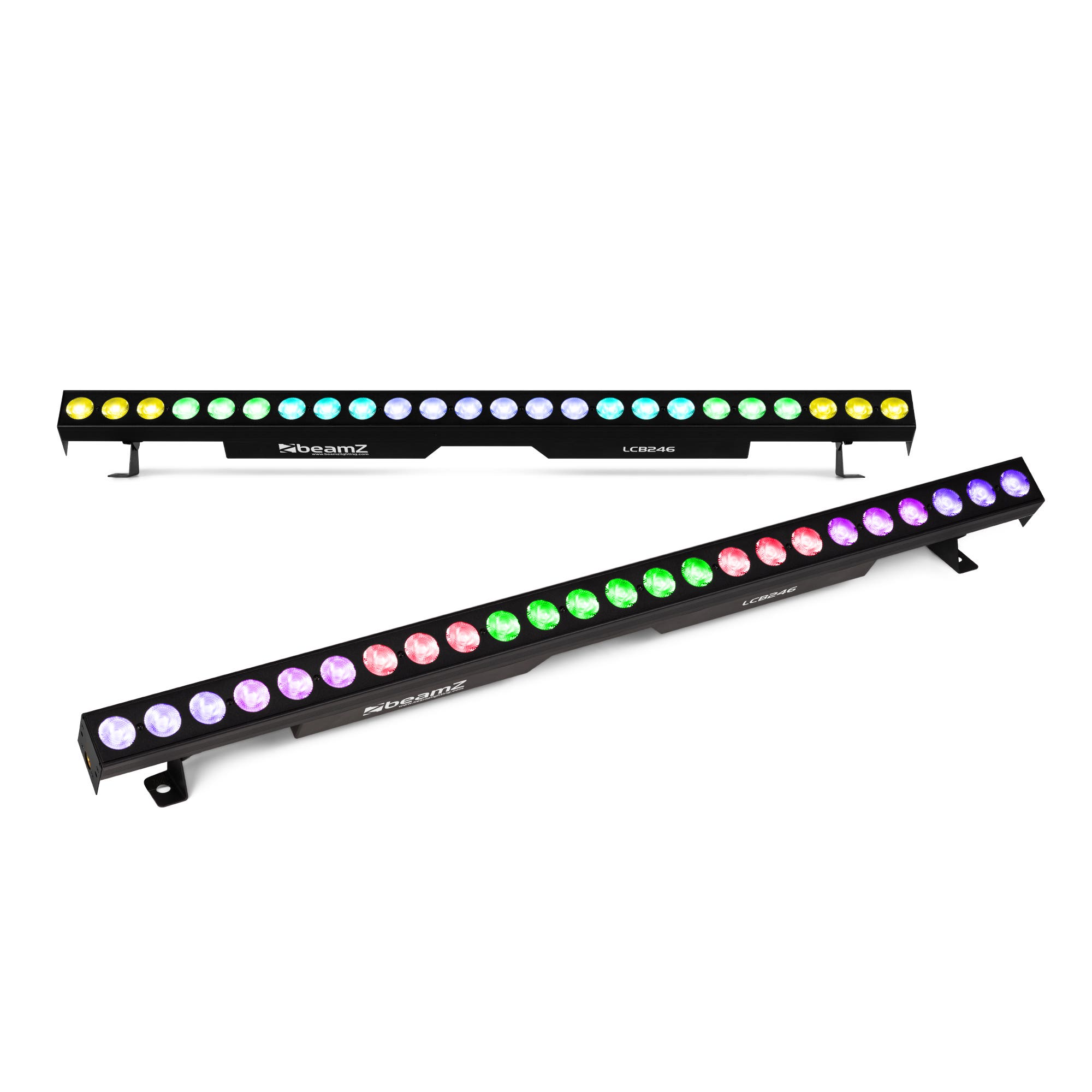 BeamZ set van 2 LCB246 LED Barren met 24x 6W LED’s - RGBAW-UV blacklight bar - 8 bedienbare secties
