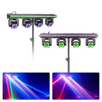 BeamZ ShowBar GO Vibe - Set van 2 moving head bar op statief - Met LED bar en LED ringen - RGBW