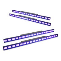 BeamZ set van 4 LCB48 LED Blacklight UV bars - 18x 3W UV LED's