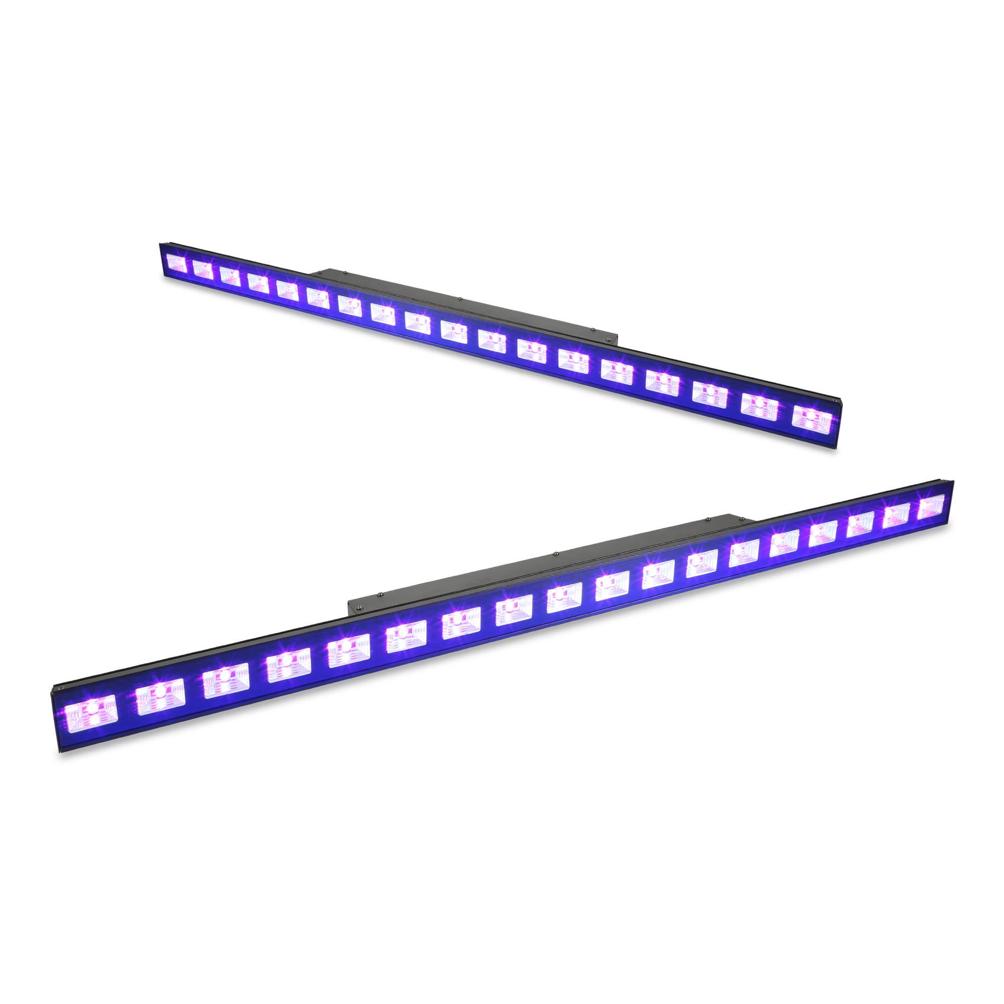 BeamZ set van 2 LCB48 LED Blacklight UV bars - 18x 3W UV LED's