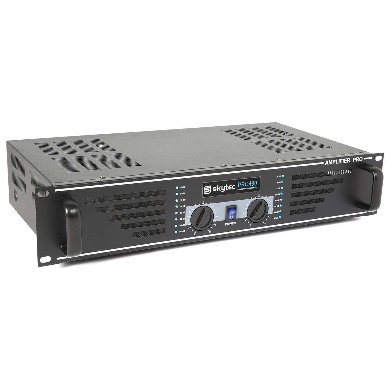 SkyTec SKY-480B versterker 2x 480W - Zwart