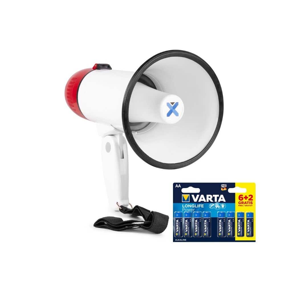 Vonyx MEG018 megafoon met sirene en opnamefunctie inclusief batterijen - 18W