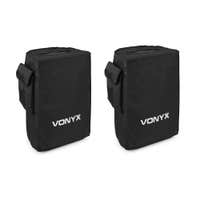 Set van 2 Vonyx SC10 beschermhoezen voor 10 inch VSA speakers - Met opbergvak - Zwart