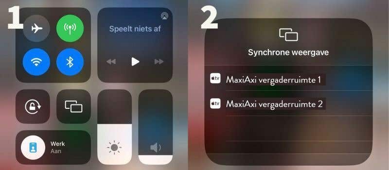 In slechts twee stappen spiegel jij je scherm op een televisiescherm met AirPlay