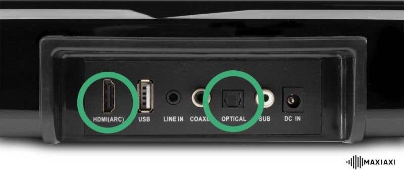 De aansluitingen om een soundbar aan te sluiten op je televisie