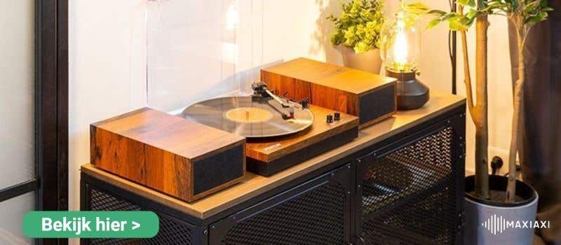 Fenton RP165 retro platenspeler met Bluetooth en speakers - Bruin (hout)