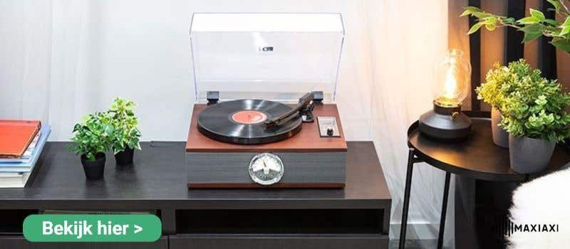 Fenton RP180 retro platenspeler met Bluetooth, CD speler en radio
