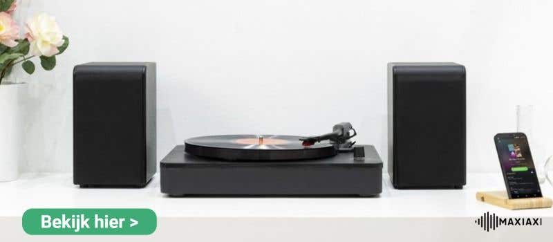 Audizio RP330 stereo platenspeler met Bluetooth en speakers - 100W - Zwart