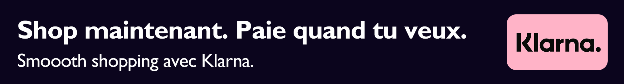 Bannière Klarna