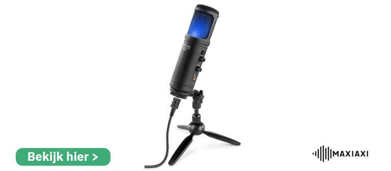 Power Dynamics PCM120 – USB-microfoon met standaard en verlichting